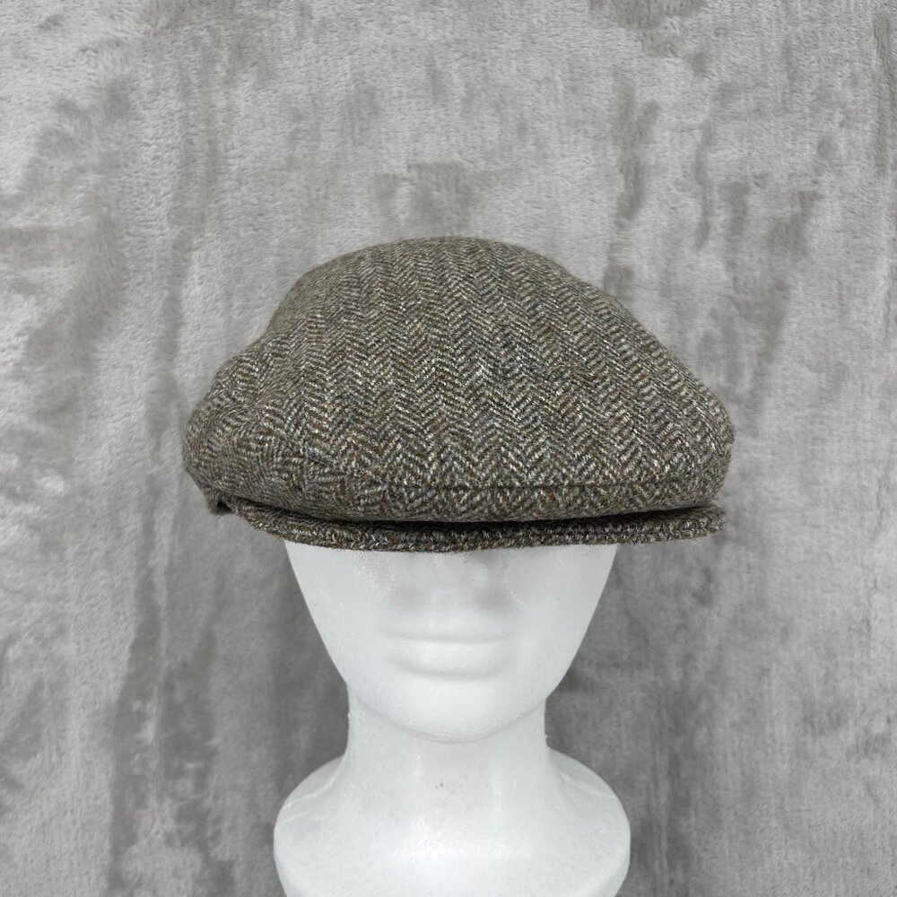 Doogan Donegal Tweed Size M Hat Peaky Cap Newsboy Hat Ireland 100% Wool Brown - Picture 3 of 12